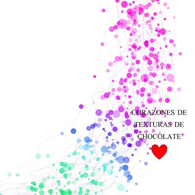 Corazones de texturas de chocolate