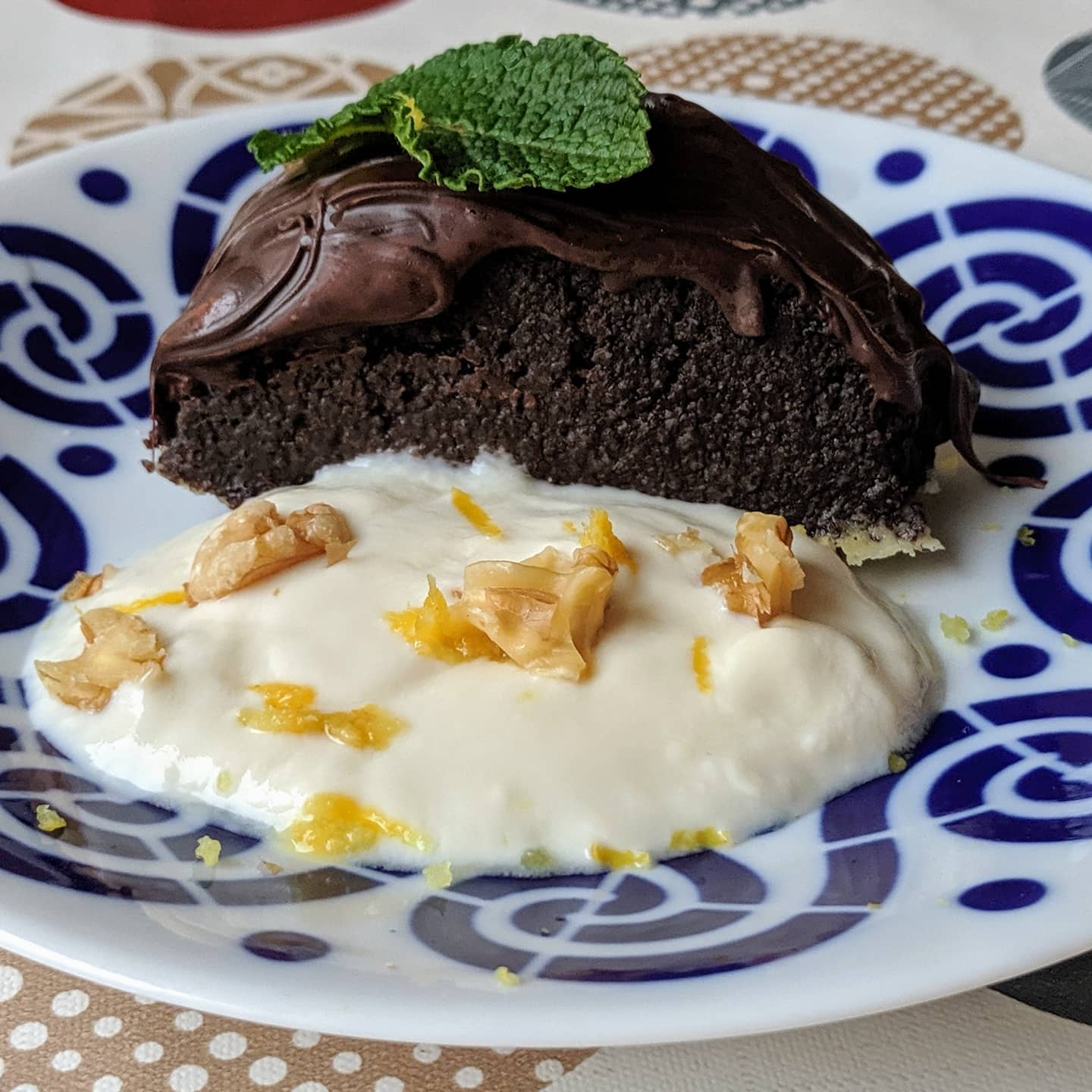 Halvah griego de chocolate .