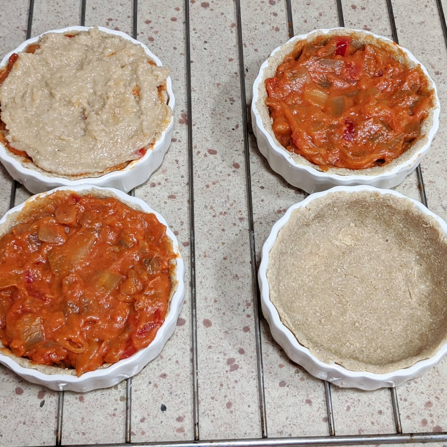 Mini quiches veganas de verduras