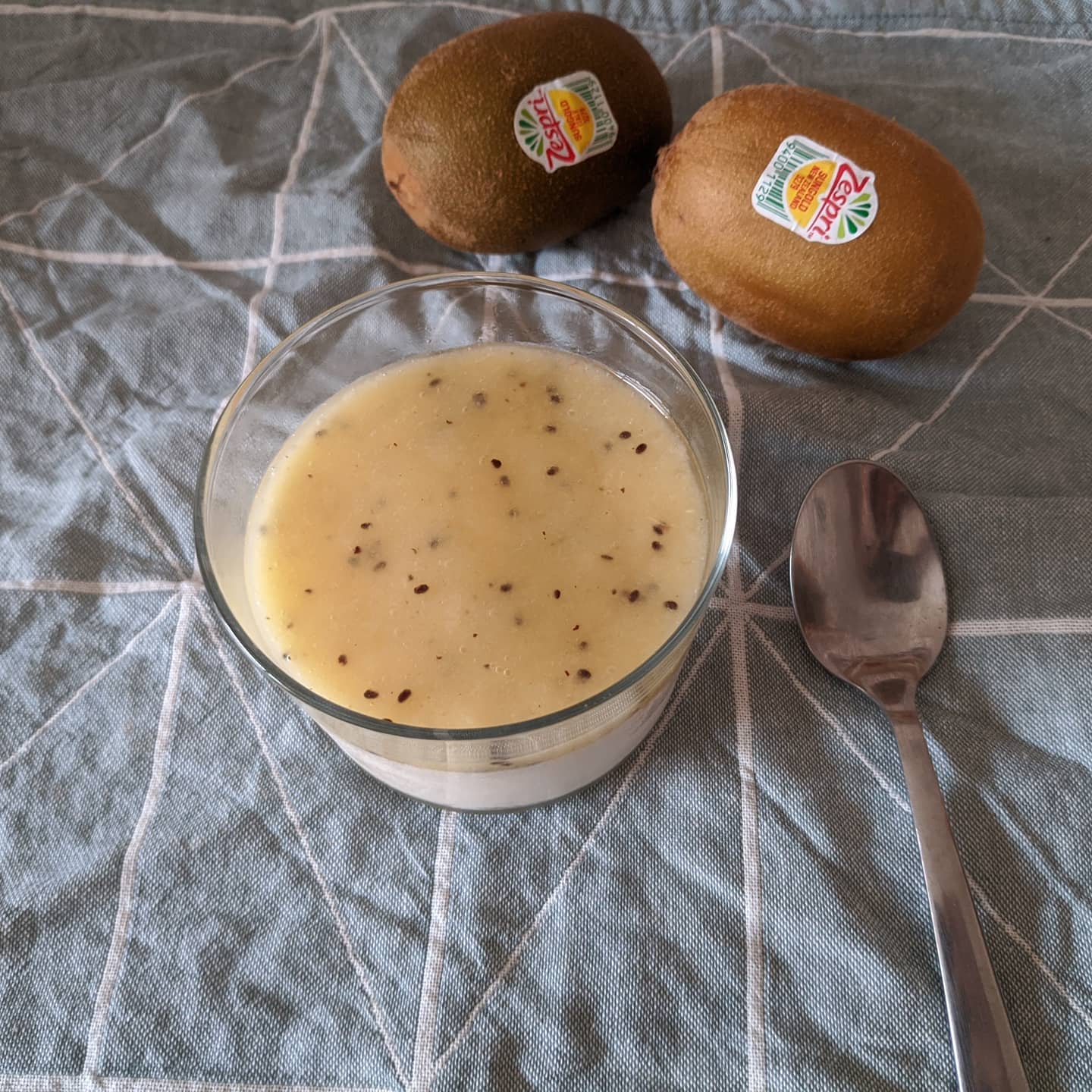 Panacotta de kiwi vegana