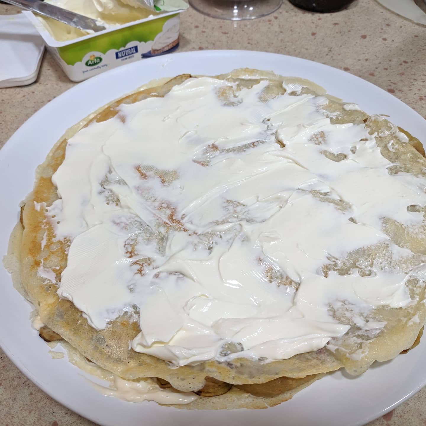 Pastel salado de crepes