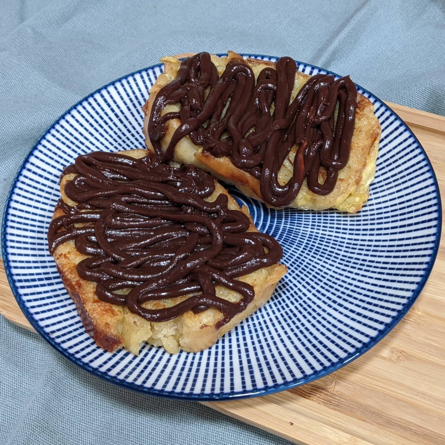 Torrijas con azúcar&canela y con Nutella&mascarpone de pan Hokkaido