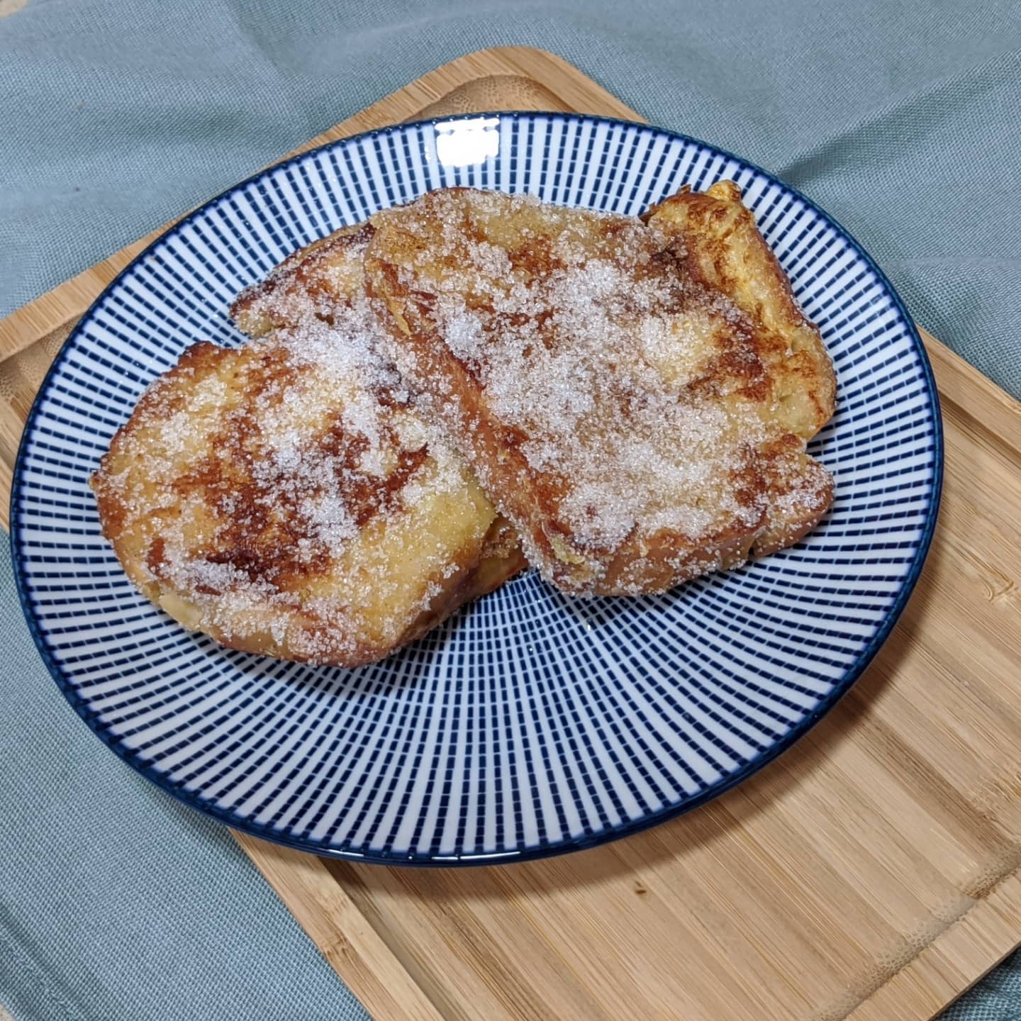 Torrijas con azúcar&canela y con Nutella&mascarpone de pan Hokkaido