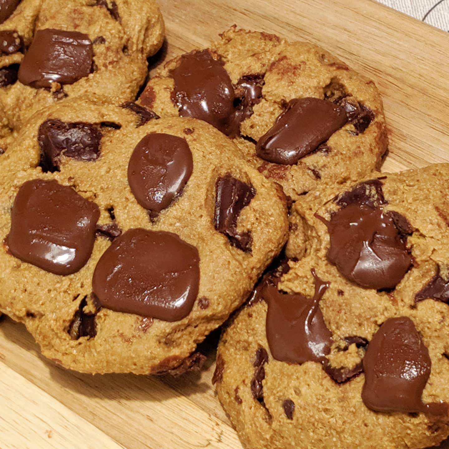 Vegan chocolate chewy cookies