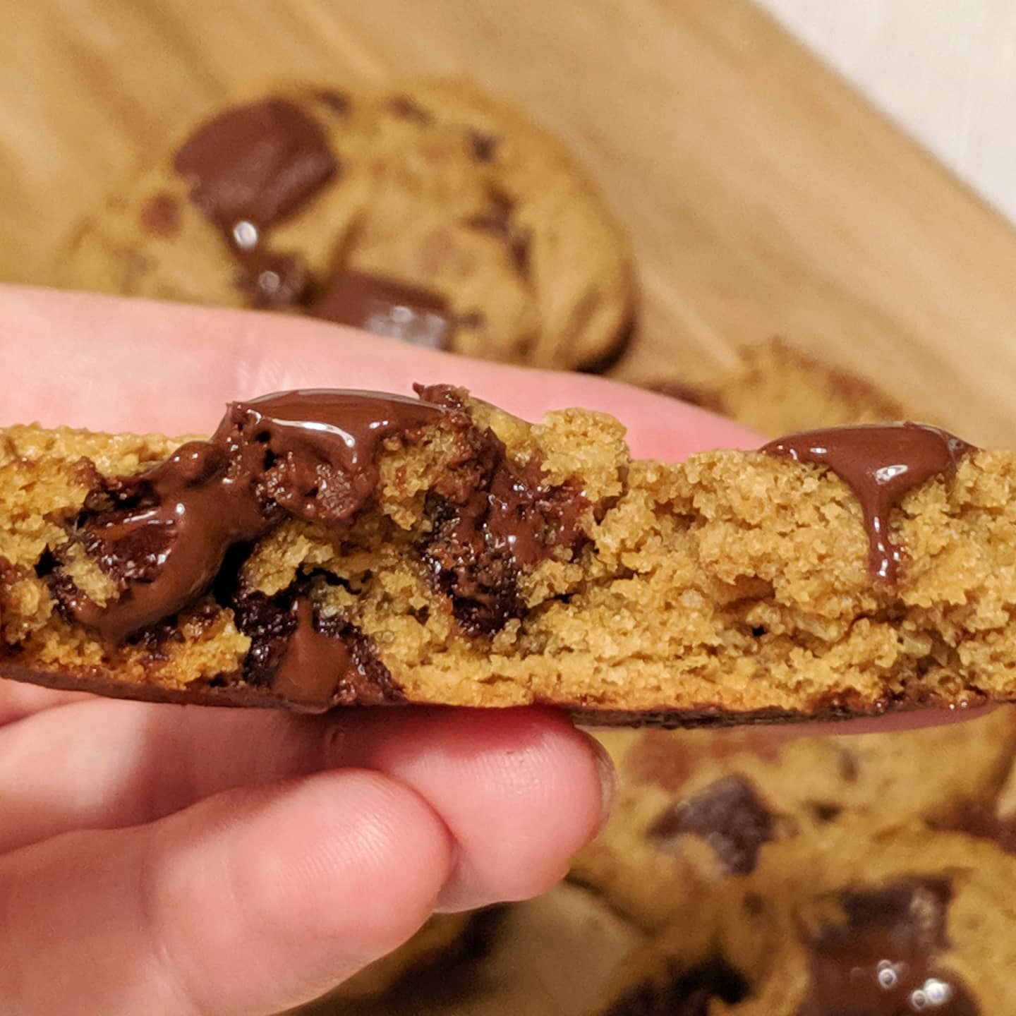 Vegan chocolate chewy cookies