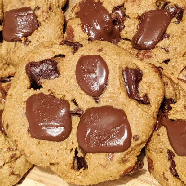 Vegan chocolate chewy cookies