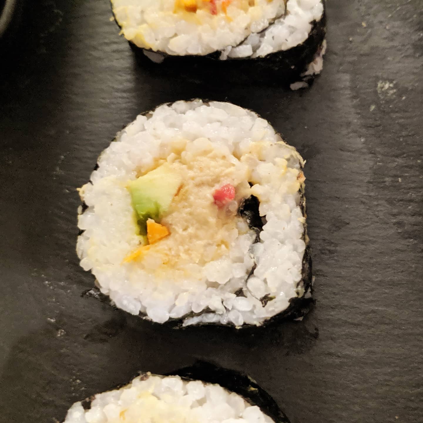 Vegan hummus sushi